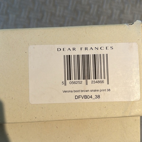 Dear Frances Verona Boots, size 38 in Snake Print Brown and Black (worn once) - Picture 9 of 10